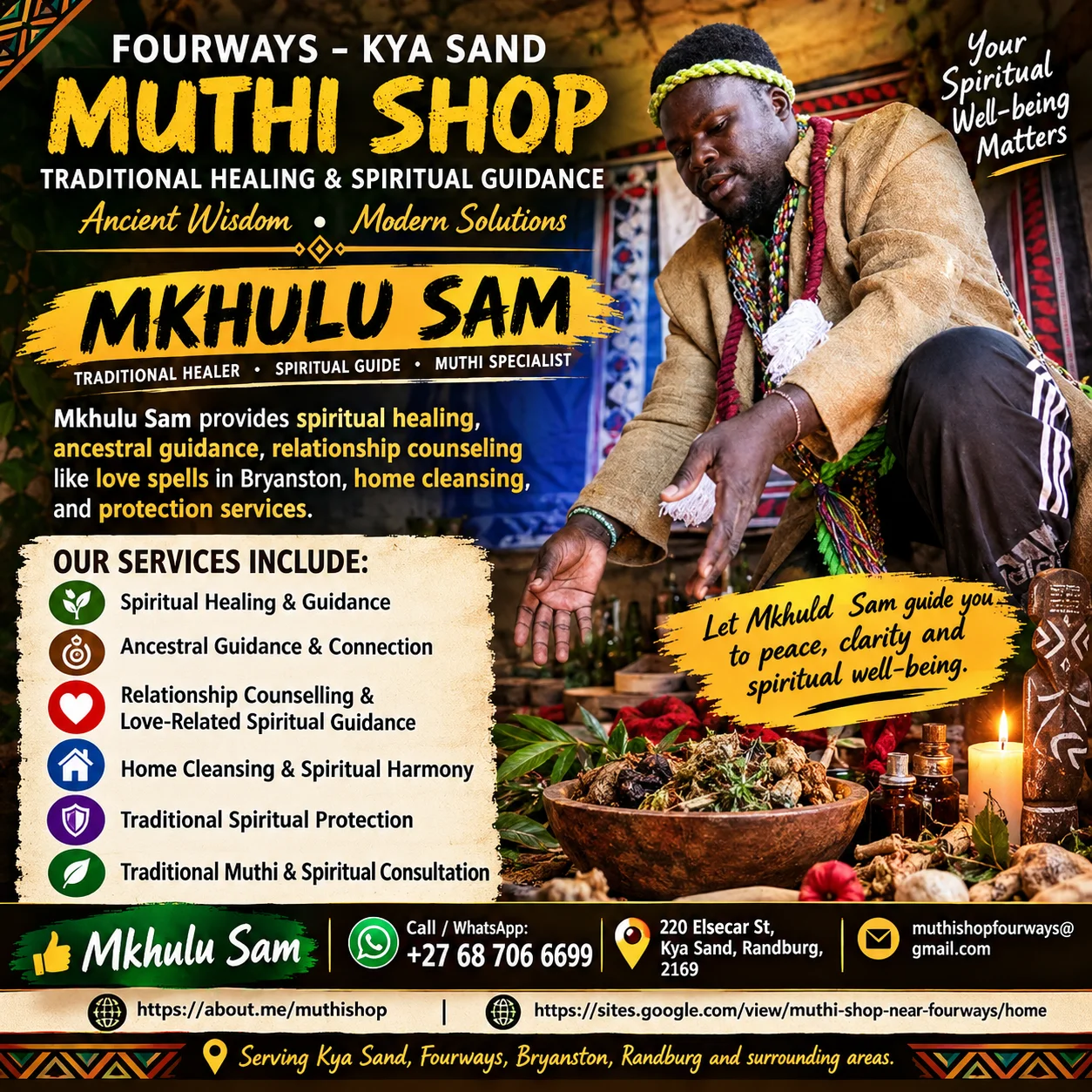 Quality Love Spell Caster Fourways Kya Sand +27687066699 sangoma traditional healer johannesburg  psychic reading photo 1