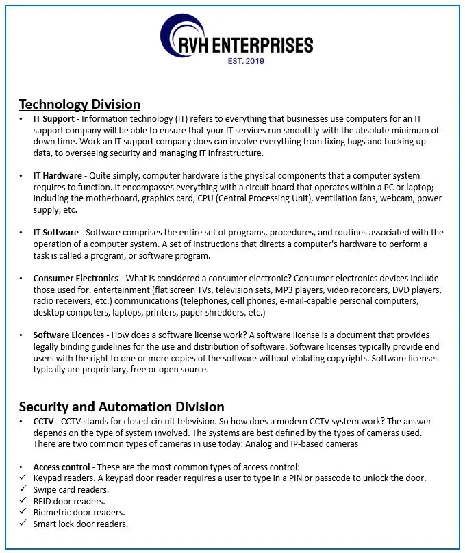 RVH Enterprises Security and Automation Divis photo 2