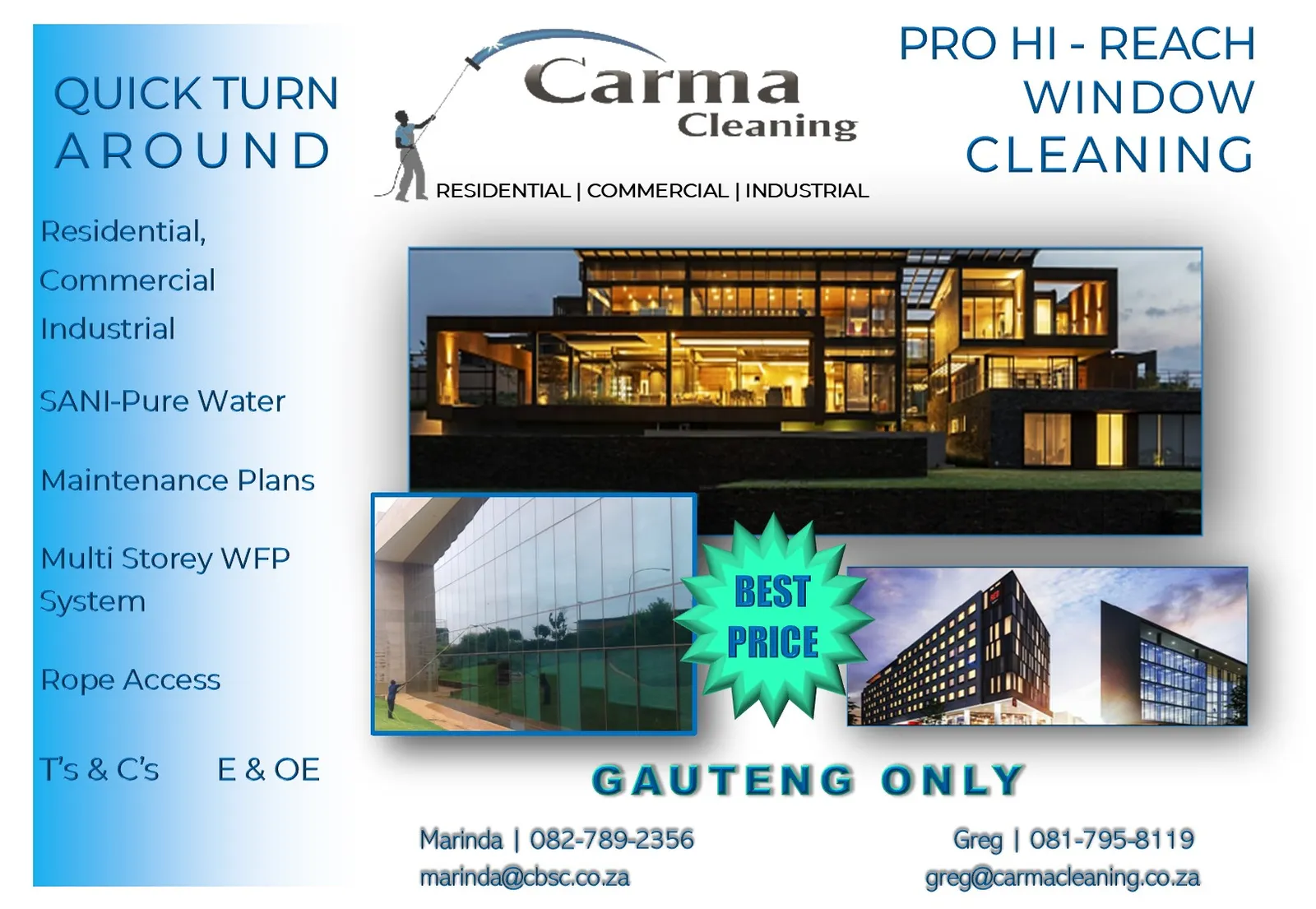 CARMA CLEANING | WINDOW CLEANING HI-REACH photo 1