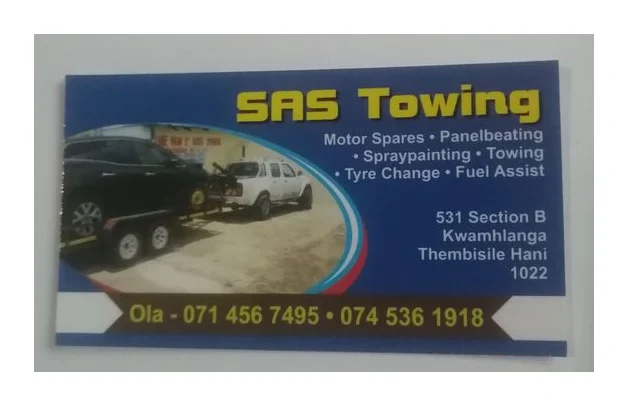 SAS TOWING AND RECOVERY logo