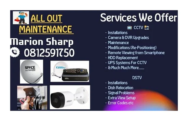 All Out CCTV & DSTV logo