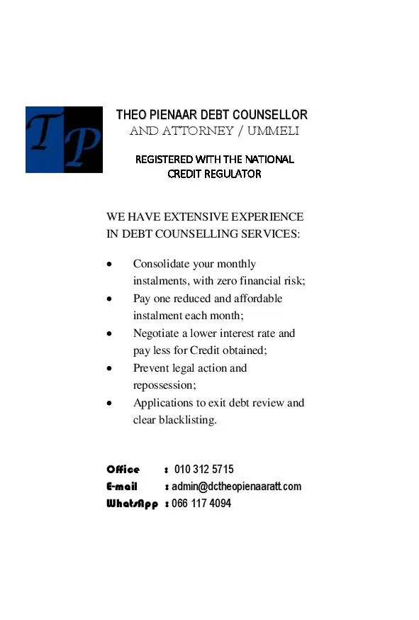 Theo Pienaar Attorney and Debt Counsellor photo 3