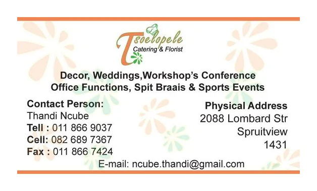 Tsoelopele Catering & Florist logo