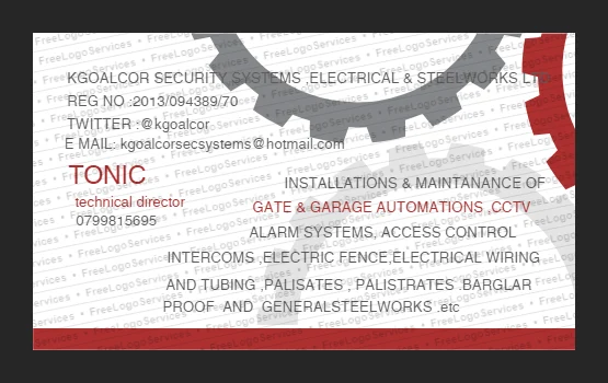 kgoalcor security systems ,Electrical & steel logo