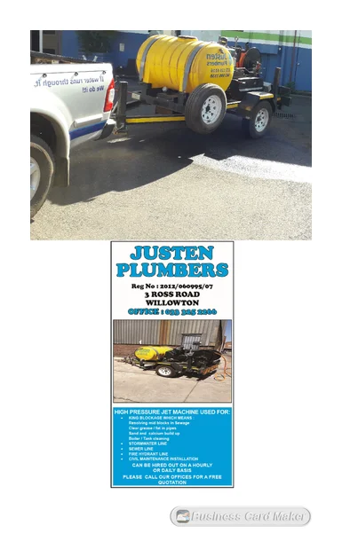 justen trading trade as justen plumbers pty logo