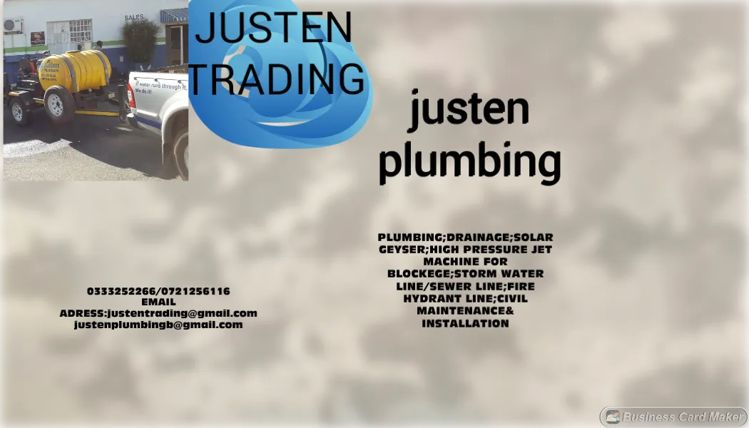 justen trading trade as justen plumbers pty photo 1