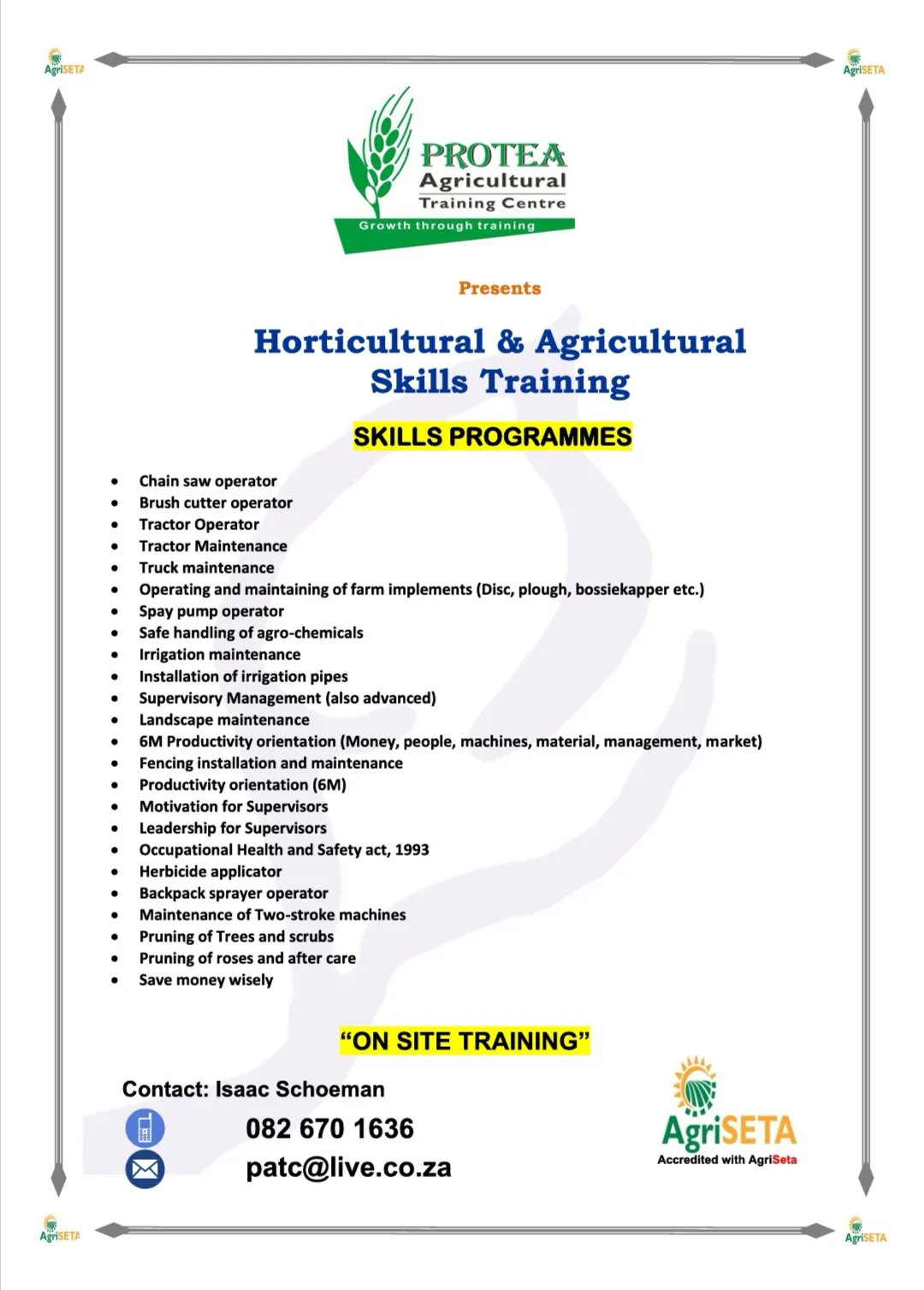 Protea Agricultural Training Centre photo 1